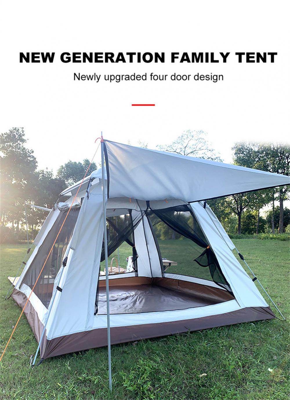Cheap Goat Tents Automatic Tent Fiberglass Rod Ultralight Outdoor Waterproof Windproof Camping Fishing Tent Cabana Sun Shelter Tourist Awning   